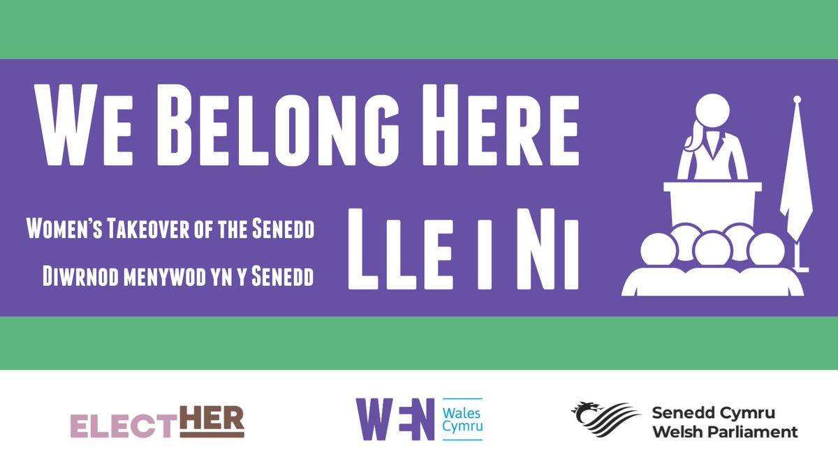 WENWales's tweet photo. On Saturday, women take over the Senedd #WeBelongHere!

A day of galvanising talks, workshops &amp; performances to inspire women &amp; further the cause for diverse &amp; equal leadership.

We can't wait to connect with women from across Wales for a creative day of community &amp; discussion 🧵 https://t.co/2zBAUhsdzr
