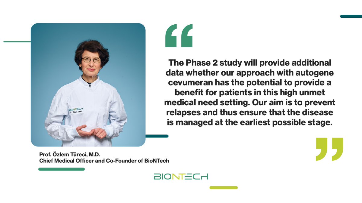 We announced today that the first patient has been treated in a #PDAC Ph2 clinical trial with our individualized #mRNA cancer immunotherapy candidate autogene cevumeran. investors.biontech.de/news-releases/…