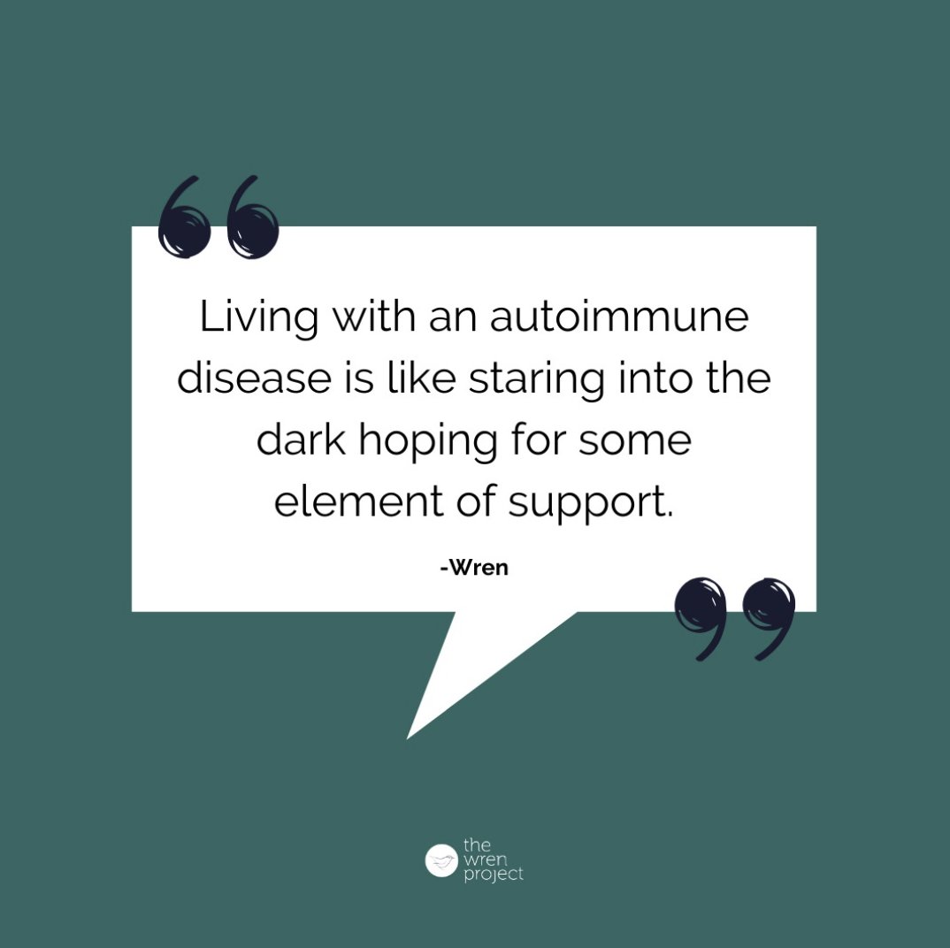wren_project's tweet image. Everyday we hear how loneliness is one of the most challenging feelings people experience after an #autoimmunedisease diagnosis.  We exist so that no one living with autoimmune disease has to face it alone. We are here &amp;amp; we are listening. #thewrenproject #getsupport #mentalhealth