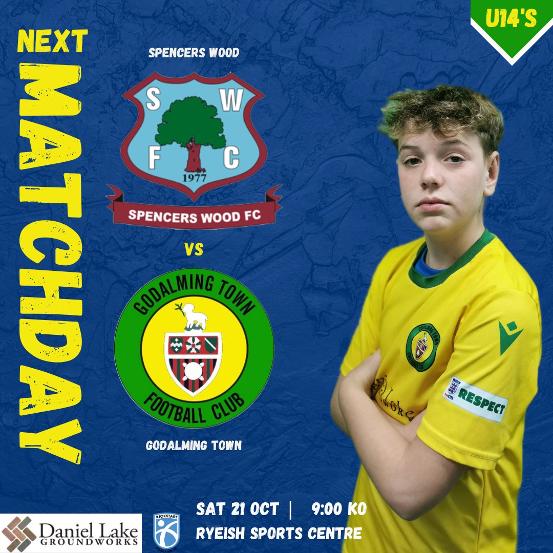 Our U14's are on the road this weekend, they play Spencers Wood at Ryeish Sports Centre!

⏲️09:00 am KO
📆Sat 21st Oct 
🆚<a href="/SpencersWoodFC/">Spencers Wood FC</a>
📌Ryeish Sports Centre  
🏆 EBFA League Game 🏆