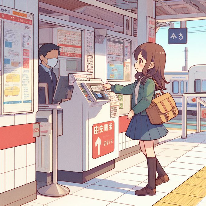 「skirt train」 illustration images(Latest)