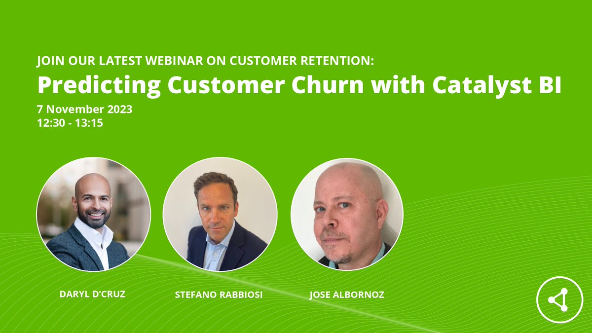 🌟 Ready to revolutionise your retention strategy? Join Catalyst BI's webinar on Customer Churn. Elevate your business insights! 📈🔍

hubs.la/Q025zQSZ0

#customerchurn #datarobot #businessanalytics
