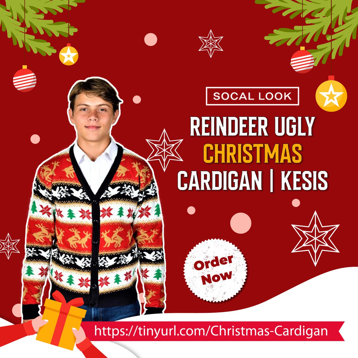Get into the festive spirit with our Reindeer Ugly Christmas Cardigans! 🦌 Perfect for holiday parties and family gatherings.🎅🎉 Grab yours today and sleigh your holiday look! 👕 tinyurl.com/Christmas-Card… #HolidayStyle #ChristmasFun #UglyChristmasCardigan #ReindeerCardigan #Kesis