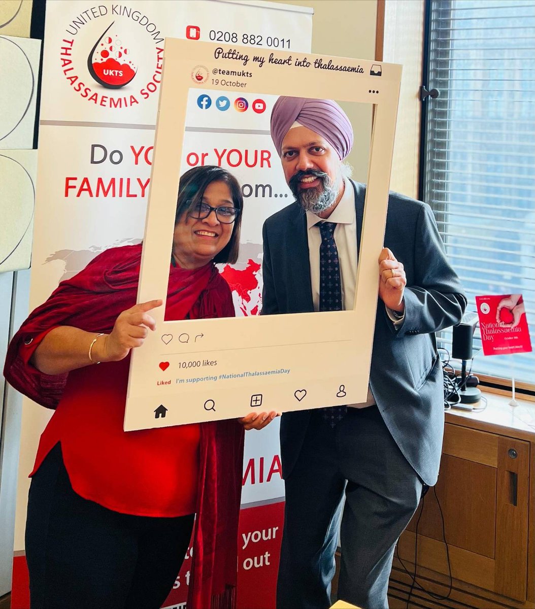 TanDhesi's tweet photo. Nice to meet with @teamukts and learn more about their #Test4Gene campaign for today’s #NationalThalassaemiaDay.

Really important we raise awareness about #thalassaemia, a genetic blood disorder that sadly affects millions of people around the world. https://t.co/cMjQgQc0gJ
