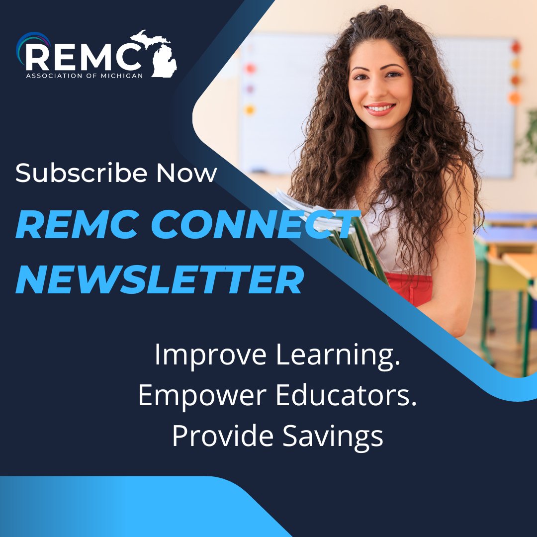 Get the latest updates and information through the REMC Connect. Subscribe now to get your copy emailed twice a month. Learn about tips and tricks, FREE resources &amp; how to earn SCECHs through course offerings and professional learning. Click here: remc.org/remc-news/