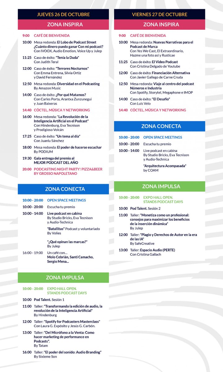 👉👉No estaría de más que te descargues en el móvil este .jpg con la AGENDA de <a href="/PodcastDays_/">Podcast Days</a> para planificarte

🟥Webs amigas: gorkazumeta.com

📢Más info 👇

🔴gorkazumeta.com/2023/09/podcas…