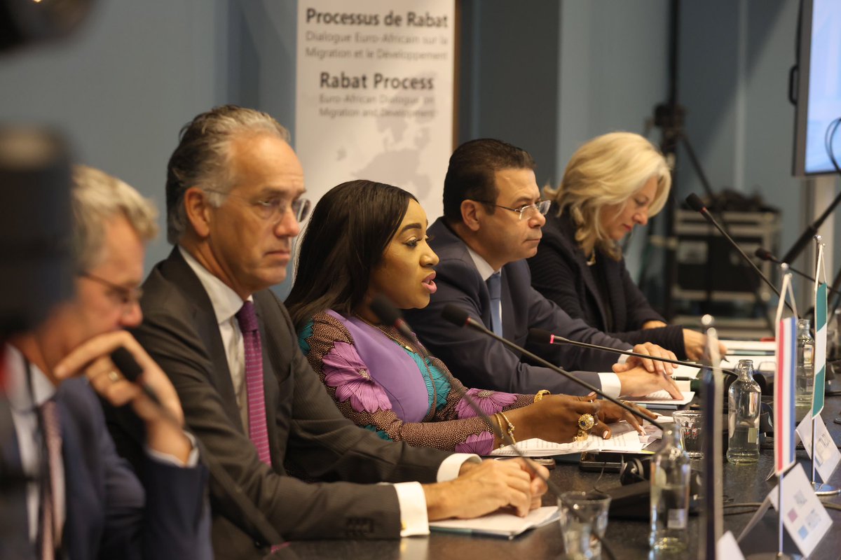 NLinNigeria's tweet photo. Co-chairs Nigeria 🇳🇬 and the Netherlands 🇳🇱, the chair of the Rabat Process 🇲🇦 and more have opened the @Rabat_Process thematic meeting!

They set the tone by reaffirming the need for meaningful youth participation and inclusion. Much is already being done, how can we do more! https://t.co/CIxPYCUZgh
