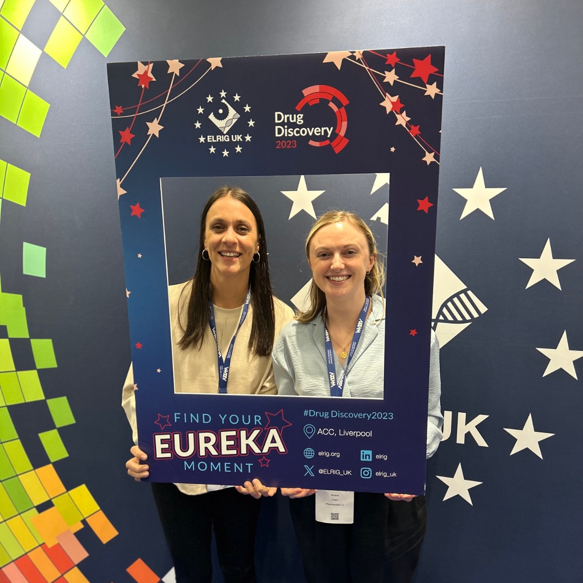 Our Senior Scientist, Dr Avene Colgan, and Alliance Manager, Dr Jessica Iegre, are attending @ELRIG_UK's #DrugDiscovery2023 conference this week. This year's conference covers themes from ‘omics to personalised #medicine, all focused on bringing new therapies from lab to patient