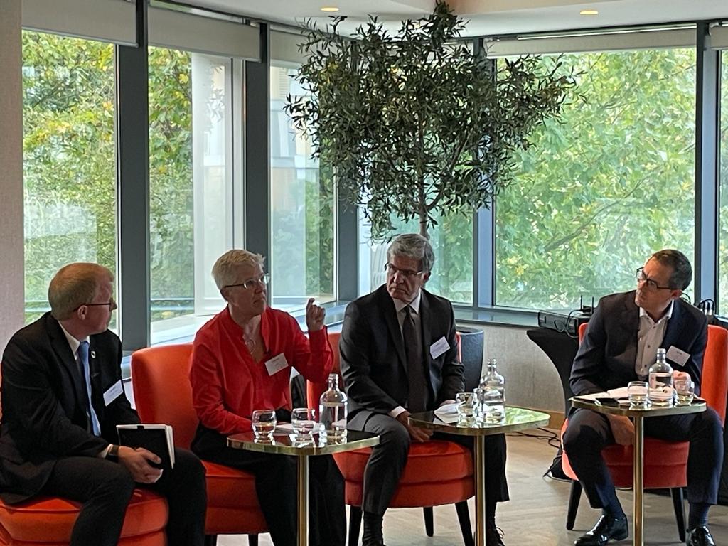 BritEmbDublin's tweet photo. We're in Cork today, kicking off the 'Joining the Dots' 5 year anniversary, with today's focus on the important area of retrofitting.

Great to see so many partners - old and new - in attendance to build conversations and connections around retrofitting and the #NetZero agenda. https://t.co/09lOy58ibp