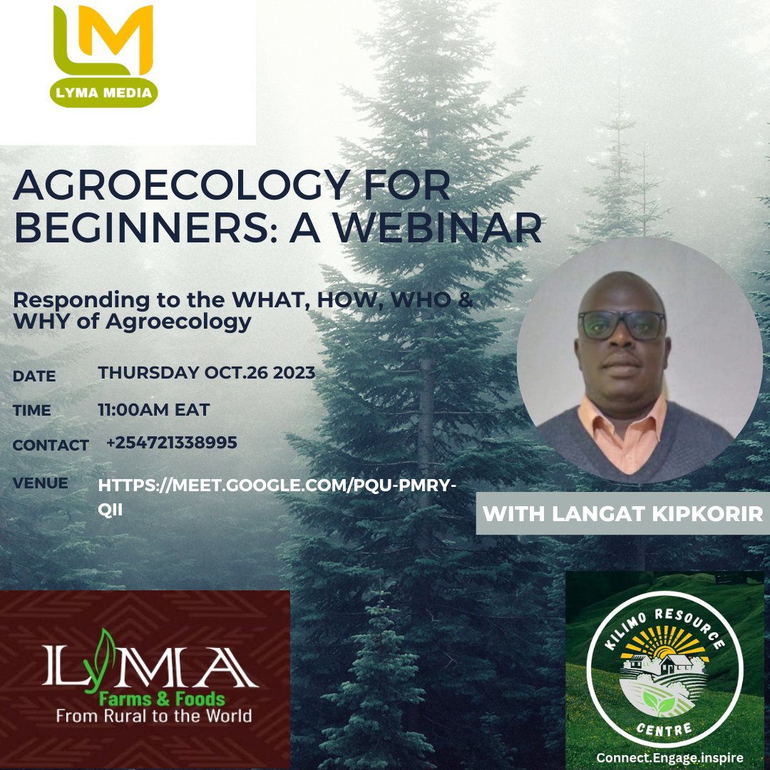 Interested in building foundational knowledge on Agroecology? Then join us on 26th October 2023 to understand the what, how, who and why of Agroecology. 
All beginners are welcome 🤗