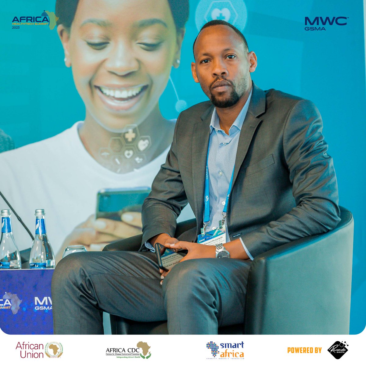 AfricaHTSummit's tweet photo. @RwandaFDA's Jose Munyangaju Edouard highlighted Rwanda's efforts in traceability & verification of products through services like product registration, inspection & compliance, pharmacovigilance, clinical trials, imports & exports control. #AHTS23 https://t.co/qLKEBczozc
