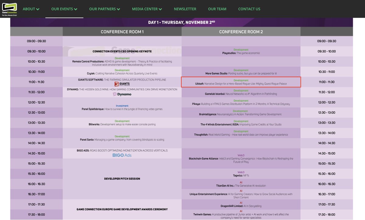 val_tamer's tweet image. The schedule for #GameConnection Europe 🇫🇷 is online, and I&apos;m riiiiiight there, talking narrative again 👇