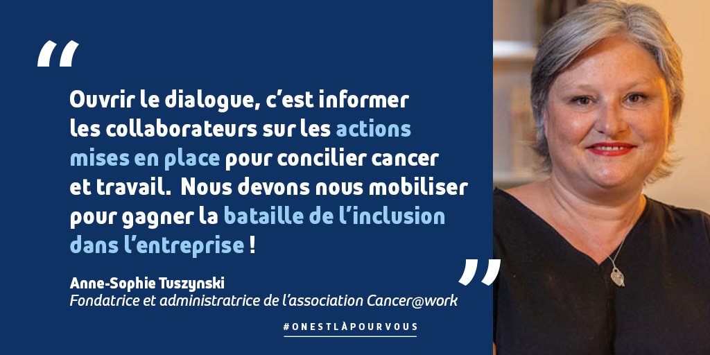 FranceTravail's tweet photo. #OctobreRose 🎗️ A l'occasion de la journée mondiale contre le cancer du #sein, découvrez le témoignage d'@ASTuszynski de @CanceratWork, association qui agit pour changer les regards sur les personnes touchées par le #cancer ➡️ https://t.co/x5Y3MtyIMf @laliguecancer #TousMobilisés https://t.co/Pw5QkbLIeV