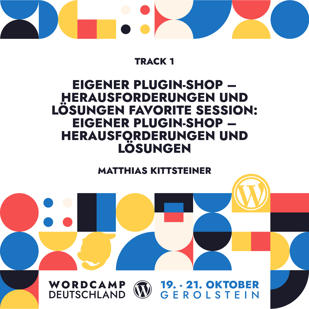 Next on Track 1: Matthias Kittsteiner, Eigener Plugin-Shop – Herausforderungen und Lösungen
#WCDE23 #WCDE #WordPress
