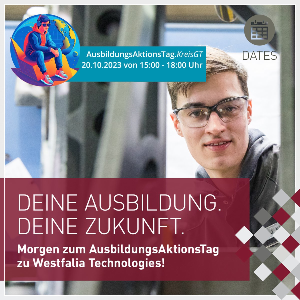 Gestalte mit uns die #Zukunft der #Lagerlogistik. In Fertigung, Service, Verwaltung, IT. Unsere Azubis erzählen dir beim morgigen #AusbildungsAktionsTag Am Teuto 1, #Borgholzhausen, bit.ly/491bKdu von @proWiGT #Gütersloh, was eine #Ausbildung bei uns so spannend macht.