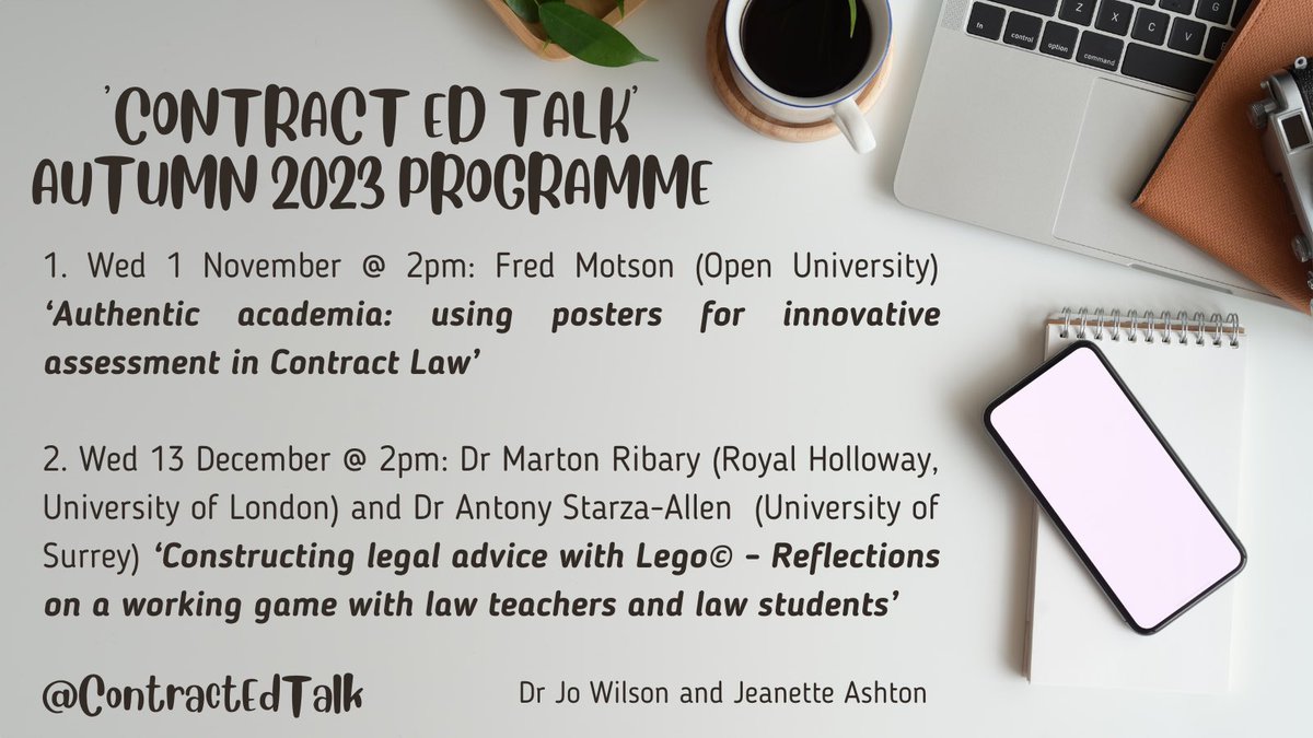 ContractEdTalk's tweet image. Excited to announce our online Autumn term programme of events, with brilliant presentations planned from Fred Motson, @MartonRibary and Antony Starza-Allen. Calendar invites have gone out to members, DM  us if you would like to be added! #contractedtalk #legaled