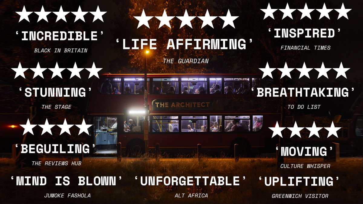 RT for a revival of The Architect in 2024😳

The reviews are rounded all the way up for the first time. Remember the theatre magic on the One Two Two bus🚌