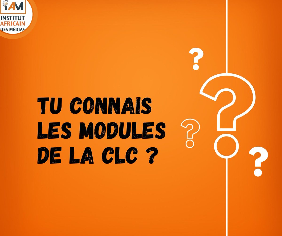 Certification en Leadership et Communication. Les modules ⬇️

•Prise de parole en public 
•Communication numérique 
•Rédaction d’une stratégie et d’un plan de communication 
•Média training 
•Communication de crise
•Relation presse
Rejoins-nous 👉iam-abidjan.ci/clc/