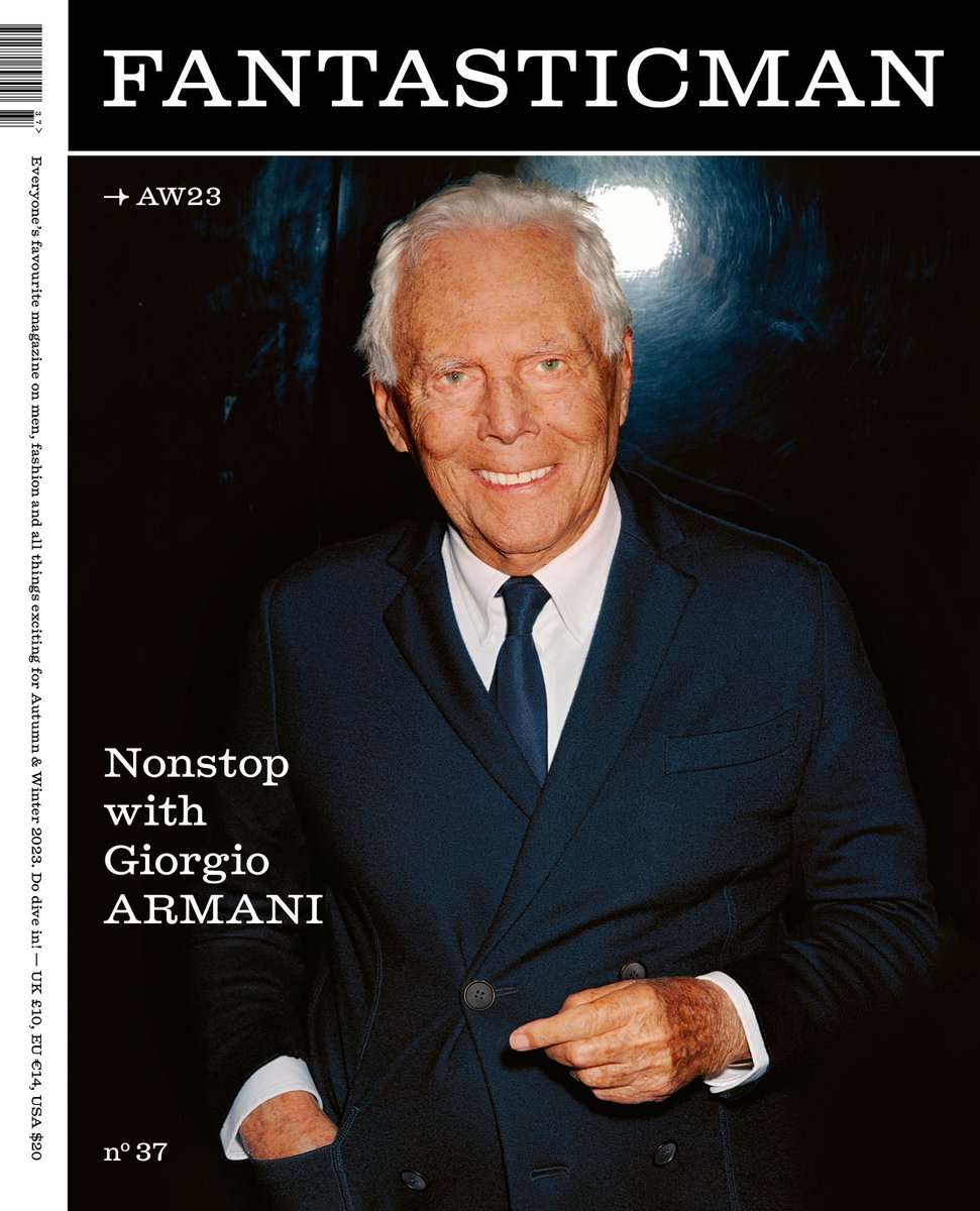 The latest issue of Fantastic Man. On page 1 of 280, it’s GIORGIO ARMANI; designer, businessman, fashion genius, eccentric…the list could go on! Mr. Armani was photographed at home in Milan by Alasdair McLellan. This new edition, freshly reinvented, will be available next week.