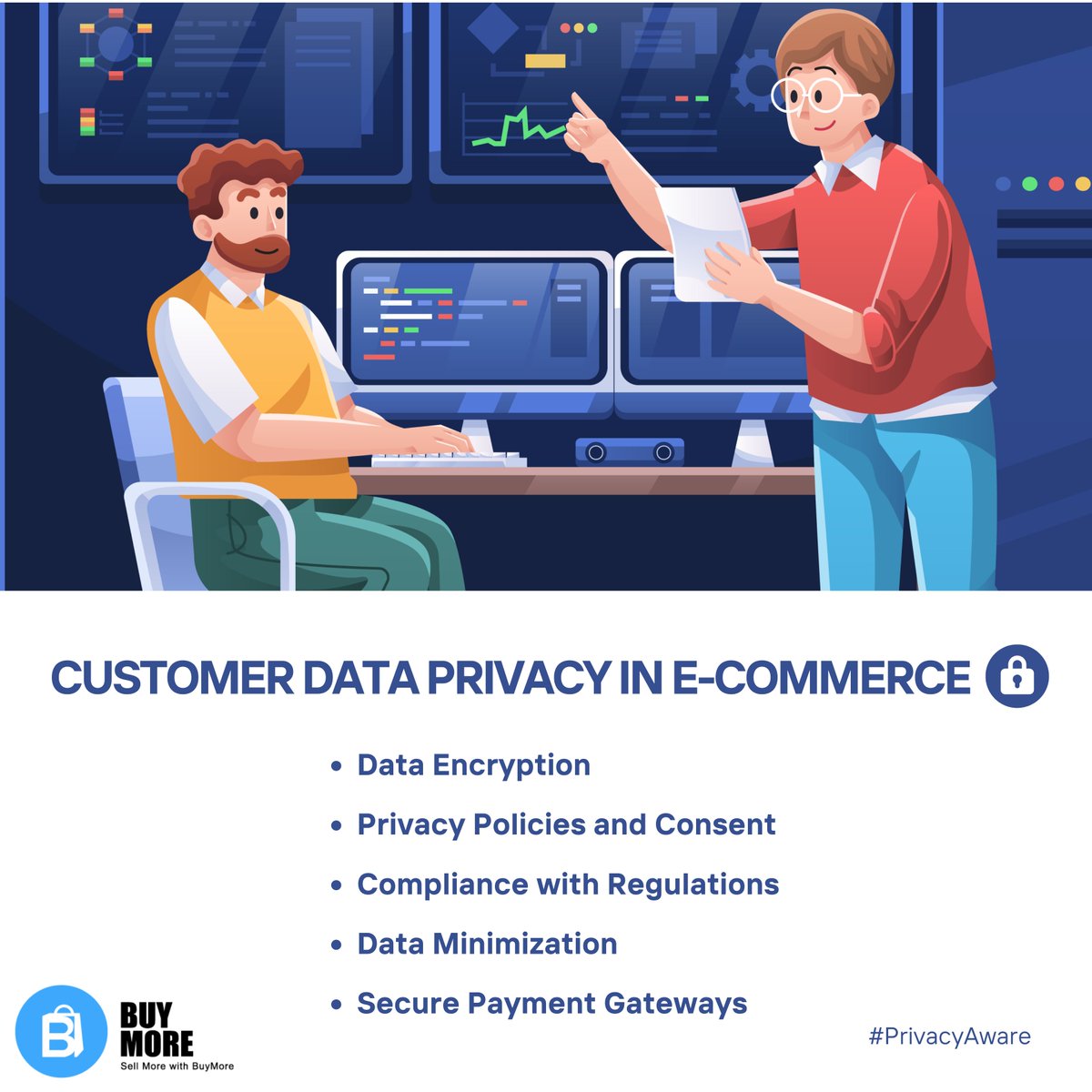 Have you been wondering how E-commerce Safeguards Your Information? 🔒

#DataEncryption #PrivacyPolicies #ConsentManagement #DataProtection #GDPR #CustomerPrivacy #DataSecurity #DataMinimization #SecurePayments #OnlineTransactions #PrivacyCompliance #EcommerceSecurity #BuyMore