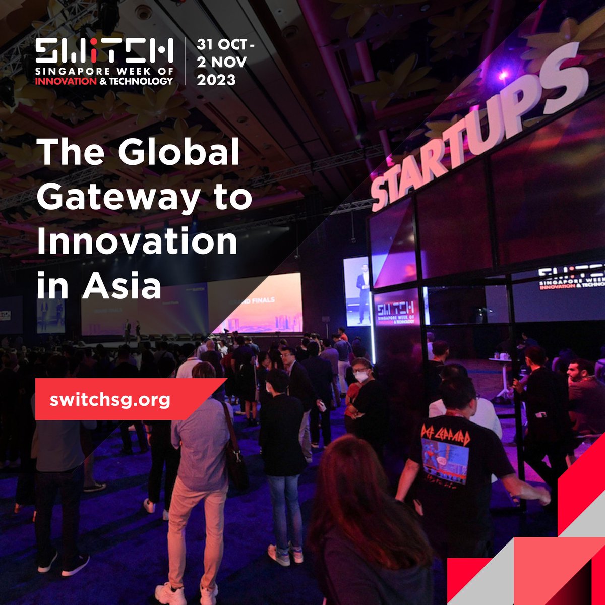 ipisg's tweet photo. 💡Ready, set, innovate! Connect with global startups and innovators at SWITCH 2023! Register for a FREE Trade Pass and find your next collaborator or innovation at Asia’s leading startup and innovation festival! https://t.co/4hlBI2Ofwb
#SWITCH2023 #startup #technology #innovation https://t.co/kfBwWQHZDa
