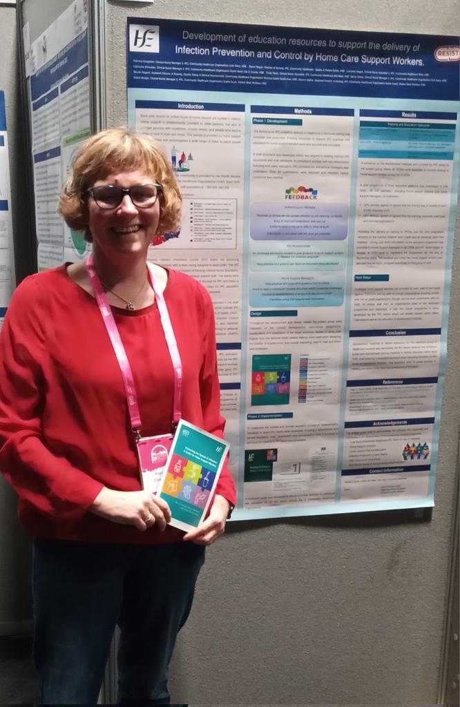 Delighted to represent our project group at #IP2023Conf with our poster  'Developing IPC resources for home support workers' <a href="/GwenRegan1/">Gwen Kelly-Regan</a> <a href="/eleanormcc26/">Eleanor McCarthy</a> #AMRIC