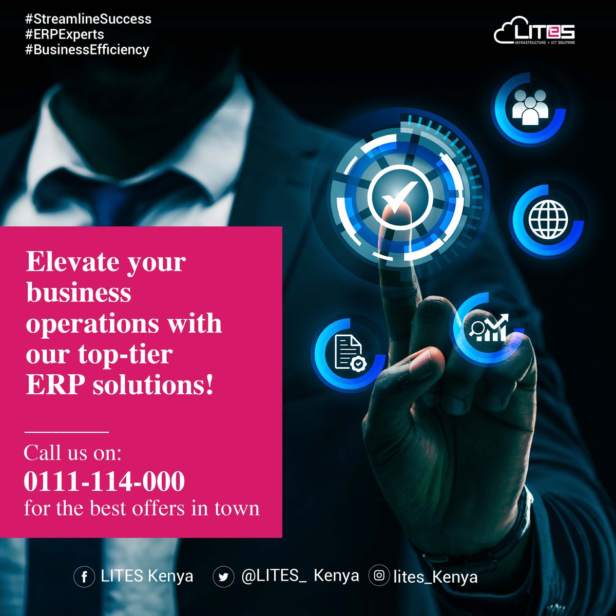 LITES_Kenya's tweet image. Elevate your business operations with our top-tier ERP solutions! Call us on 0111-114-000 for the best offers in town 📈💼 #StreamlineSuccess #ERPExperts #BusinessEfficiency