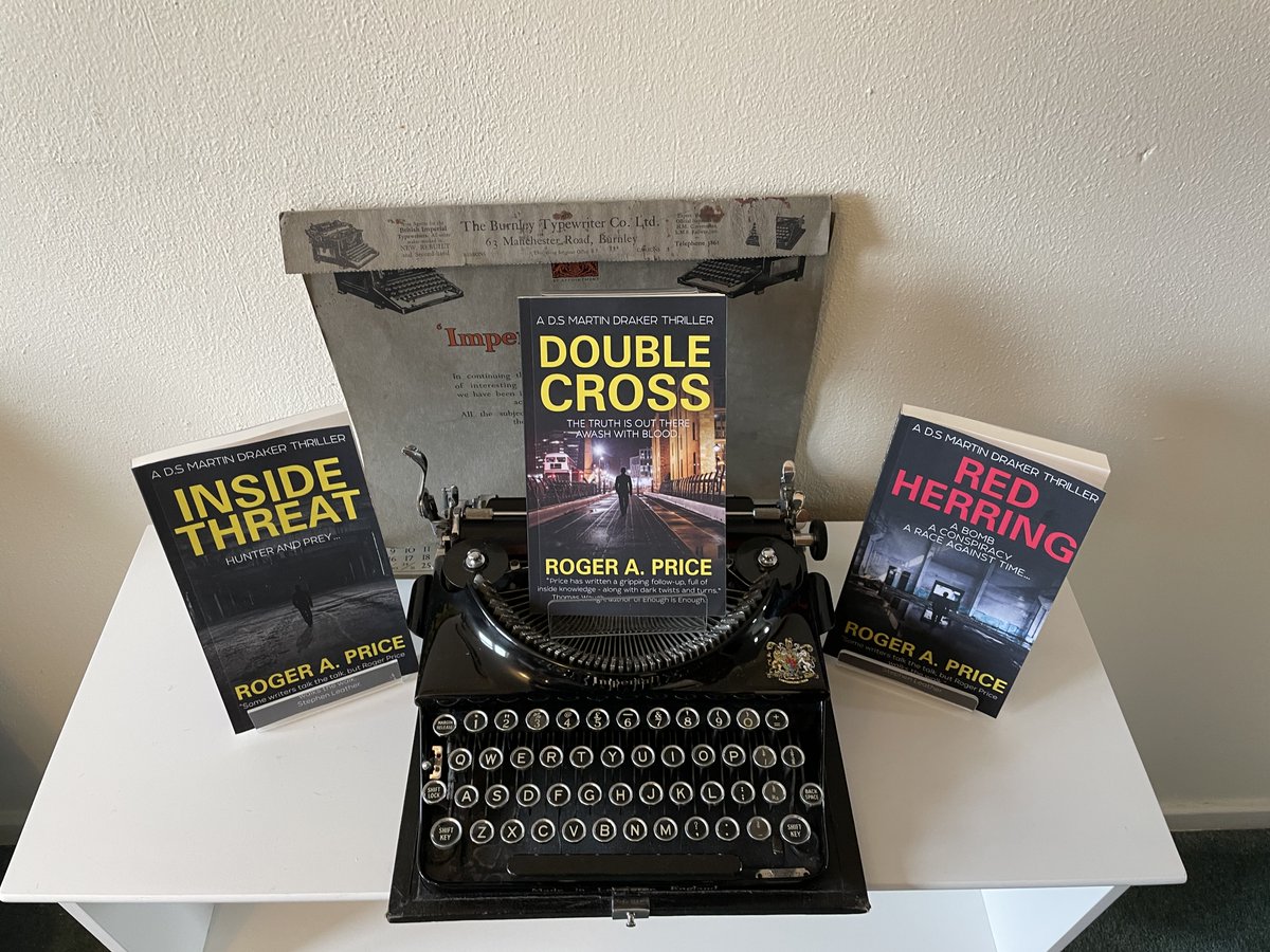 KINDLE or PAPERBACK the new DS Draker police thrillers. <a href="/SharpeBooks/">Sharpe Books</a> #BookYrNextRead
#newbooks #crimethriller FREE at #KindleUnlimited  INSIDE THREAT amazon.co.uk/dp/B0CKFD5XGV
DOUBLE CROSS:  amazon.co.uk/dp/B0CKFCK4ZH
RED HERRING:   amazon.co.uk/dp/B0CKFB5B97
Pls RT.
