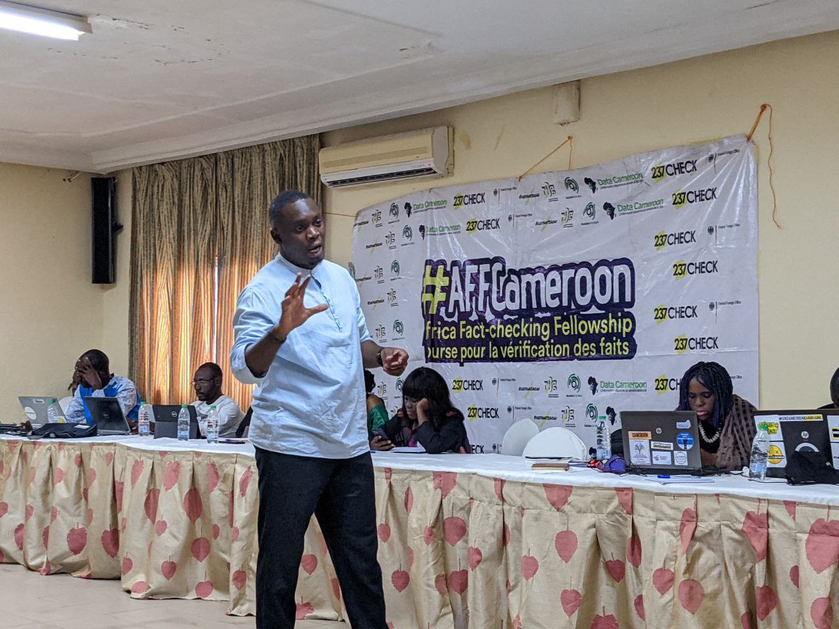 Les boursiers de la cohorte 8 #AFFCameroon sont de retour sur le #Factchecking.

Leur travail consiste à réduire la propagation des #FakeNews, la #Désinformation et les discours de haine

Ils sont les soldats #Media4Peace du <a href="/237Check/">@237CHECK</a>.

#Affcameroon