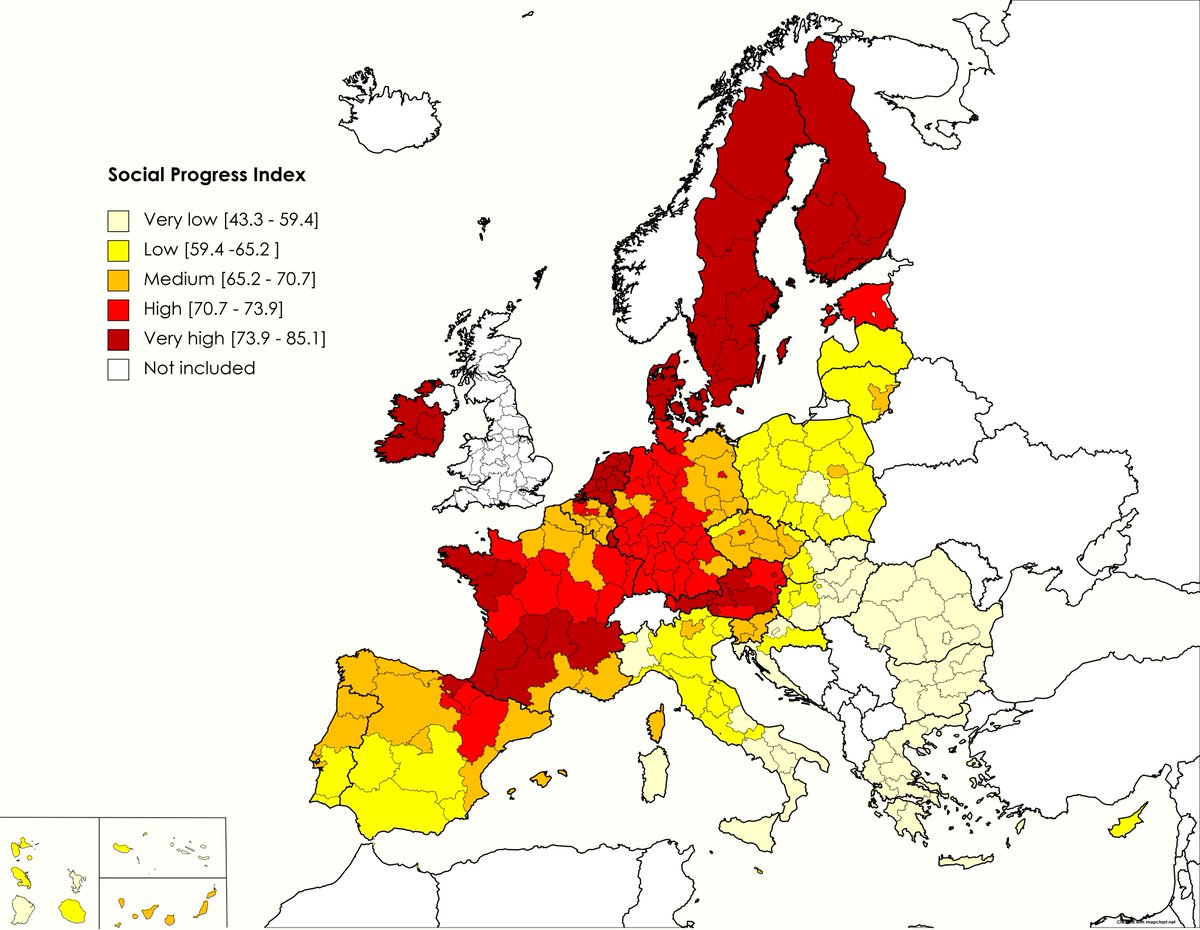 Are you interested in understanding the mechanisms driving #socialprogress in #Europe? Is the Social Progress Index robust to subjective decissions in its computation? Which are the main differences between the #SPI and  GDP per capita rankings in #EUregions?