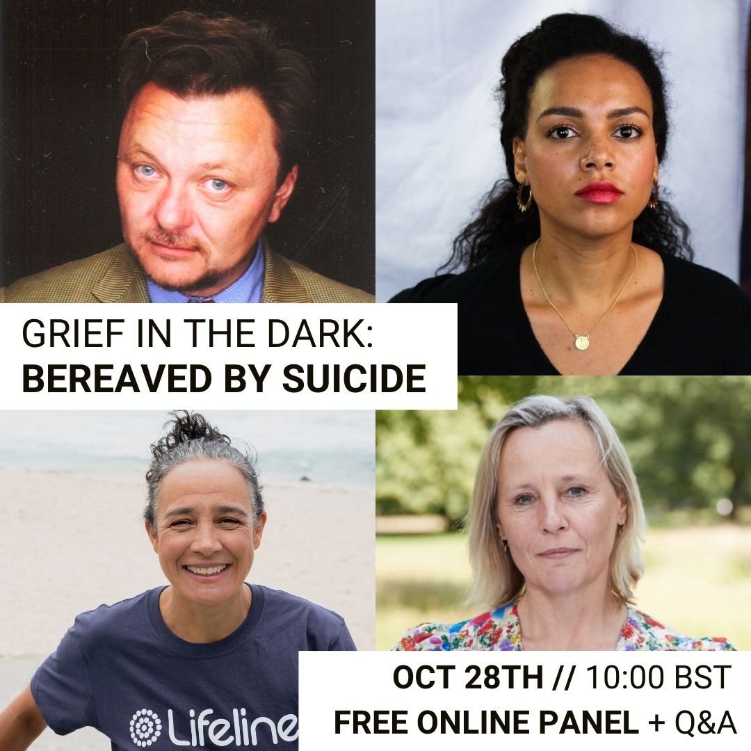 FREE EVENT - GRIEF IN THE DARK: BEREAVED BY SUICIDE. On Oct 28th we hear real stories of three people who have been bereaved by suicide and discuss why this kind of grief is different, meaning-making and finding support. Sign up for free at goodgrieffest.com/events