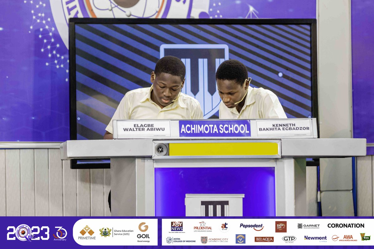 NSMQGhana's tweet image. End of Round 1:

Achimota School: 22pts
St. Louis SHS: 15pts
Wesley Girls’ High School: 08pts

#NSMQ2023 #NSMQ30 #NSMQSemifinals #Primetime