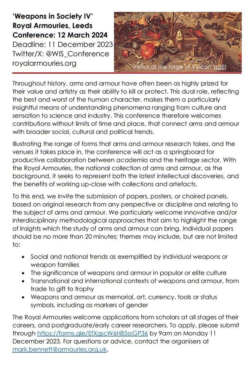 Submit your paper, panel and poster proposals by 11 December 2023, via our fancy new form at forms.gle/EfXgscW6H85ssG…