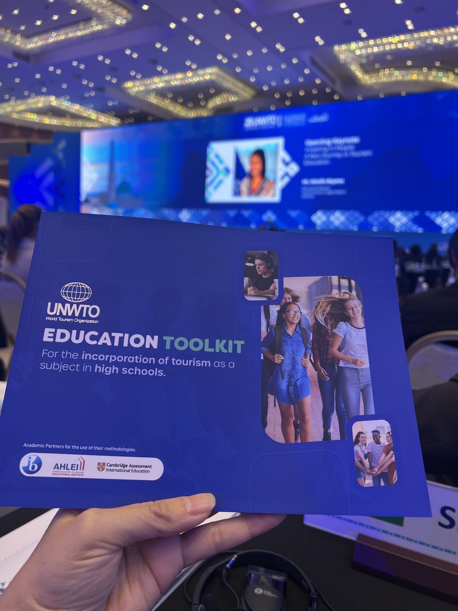 Great effort from ⁦@UNWTO⁩ to invest in people w/ launch of tourism education toolkit to incorporate #tourism as a subject in high schools. ⁦@NataliaBayona⁩ urges to change perception & support #tourism #education #pay #jobs #25UNWTOGA #Samarkand ⁦@SHTMatSurrey⁩