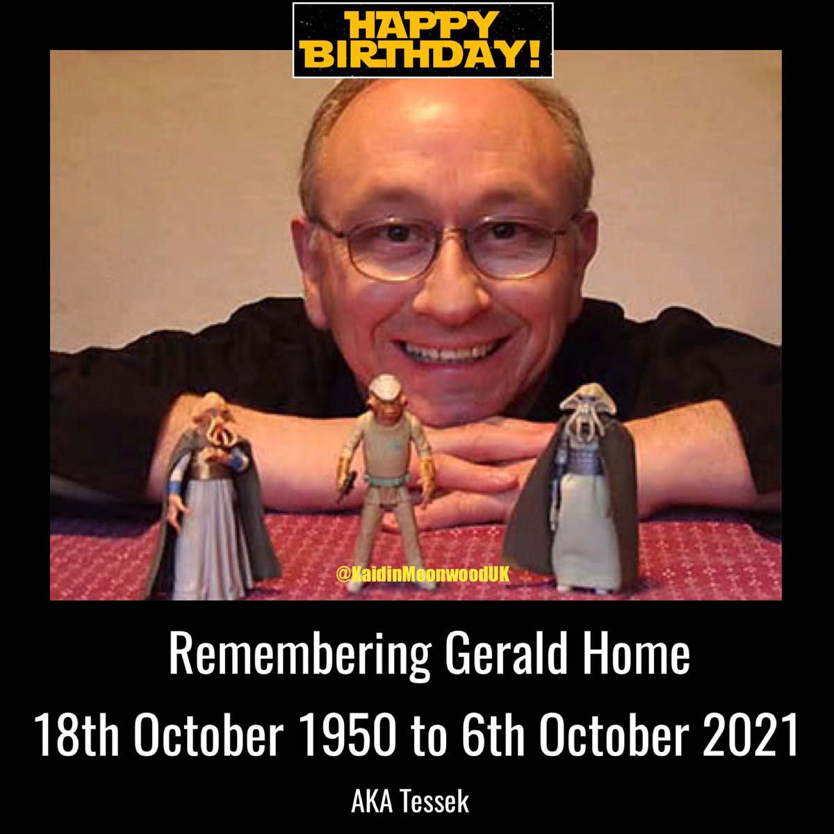 Remembering Gerald Home aka Tessek.
18th October 1950 to 6th October 2021.
#StarWarsBirthday #GeraldHome #Tessek #StarWars #AtOneWithTheForce #ReturnOfTheJedi
starwars.fandom.com/wiki/Gerald_Ho…