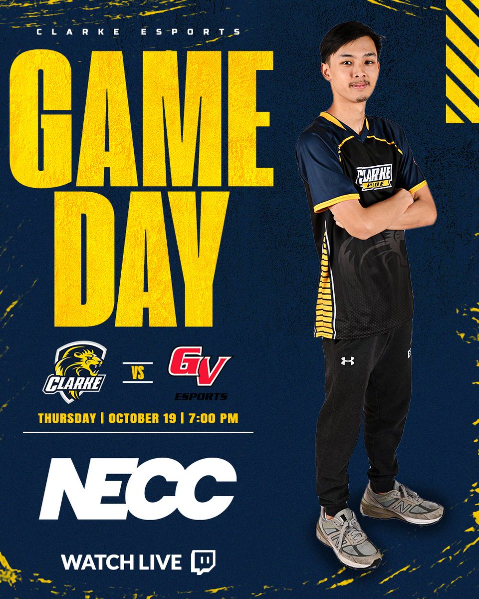 Clarke_Esports's tweet photo. Another packed night of matches!
Val π @GVUEsports
π 7:00PM CT
πΊ https://t.co/TeepnvdjNE
π @neccgames
FN π ECAC Duos
π 7:00PM CT
Gold π @elmiraesports
π 7:00PM CT
Grey π Neumann
π 7:00PM CT
π @ECAC_Esports
#ClarkePride | #PrideVAL | #PrideFN | #PrideNFL https://t.co/lAo2UdvJA3