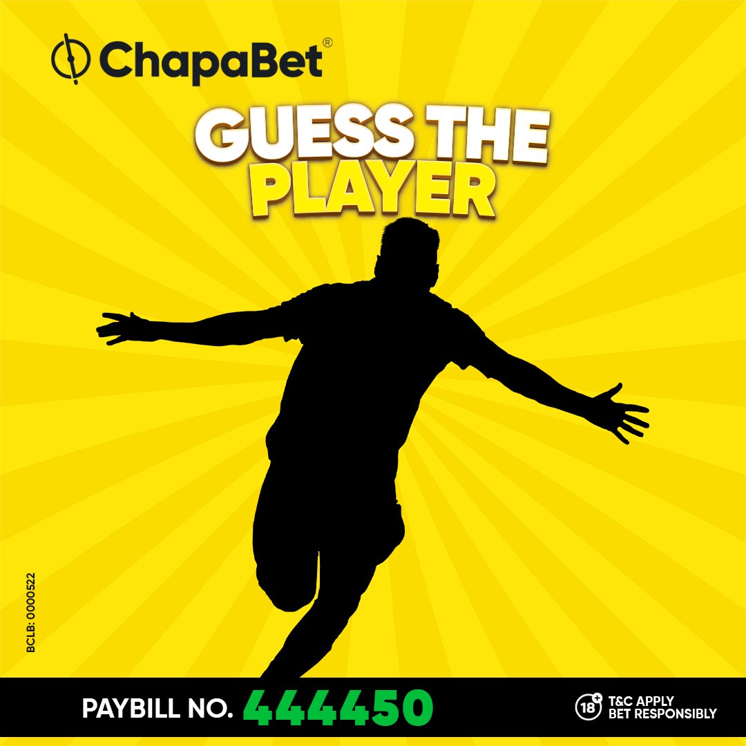 Mnataka quick 10K? GuessThePlayer!!

How to Play:
✍️ Comment with your guess below.
🤑 Place a bet ya atleast 49 bob on any upcoming game.

T&C:
Entries zinafungwa 11:00 PM.
Unaweza comment mara moja tu.
Comments zilizo-editiwa zitakataliwa.
registered users only.