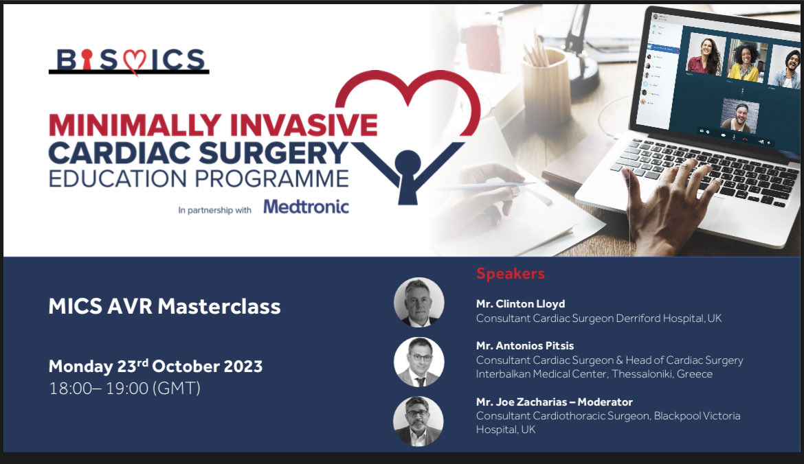 13% of Aortic valve operations are done by a minimally invasive approach. How do we increase this number. Join us for a lively discussion on moving the needle forward. ⁦@mrjzacharias⁩ ⁦@AntoniosPitsis⁩ ⁦⁦@ClintonLloyd12⁩ @MedtronicUK⁩