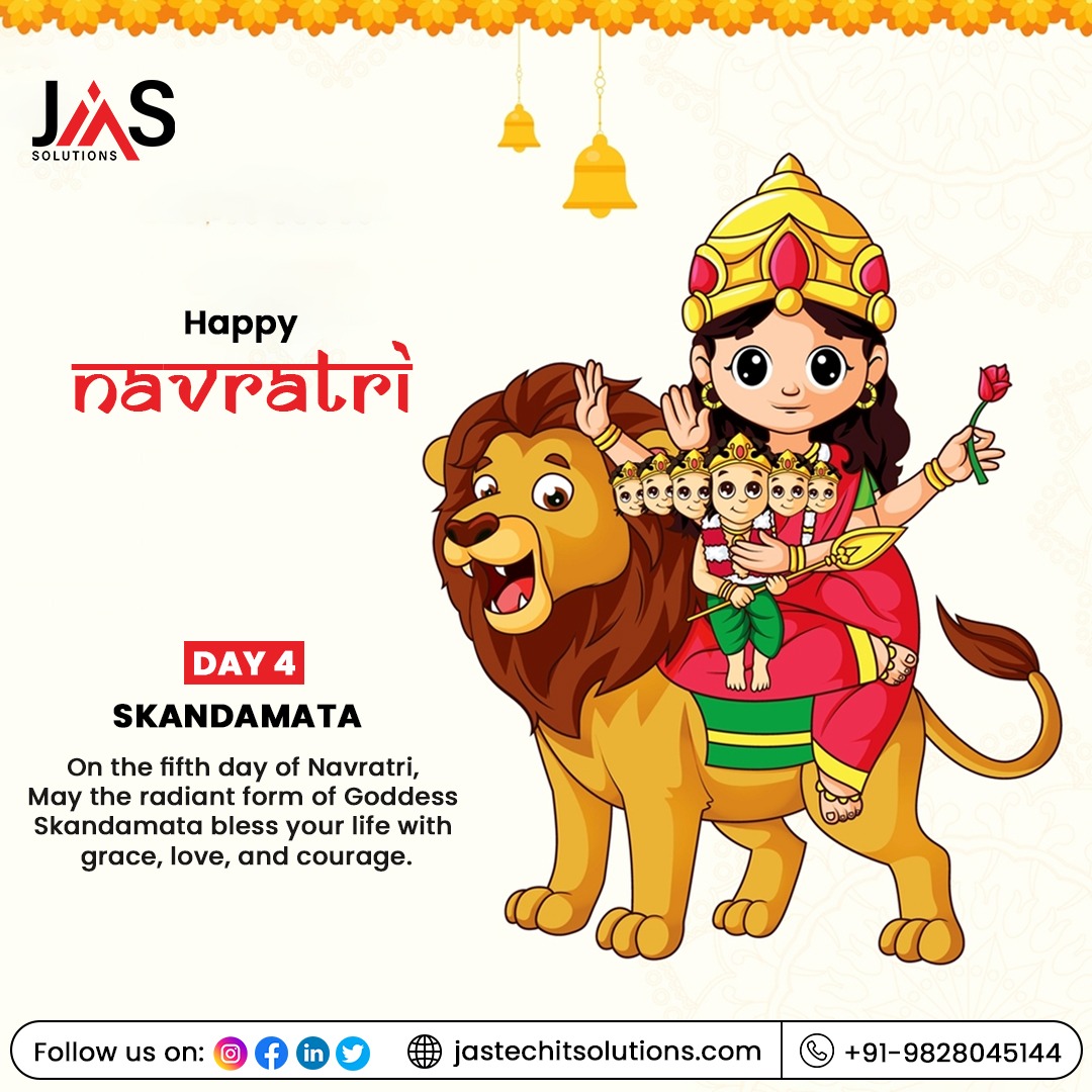 JasTechIt's tweet photo. Wishing you a joyful Navratri Day 5! May the radiant form of Goddess Skandamata bless your life with grace, love, and courage. 🙏🌼
.
🌐 https://t.co/Bw5O04w2kc

#jastech #jastechitsolutions #itcomapny #itagency #NavratriFestival #NavratriVibes #GoddessDurga #FestiveSeason https://t.co/Kze8M5dUUM