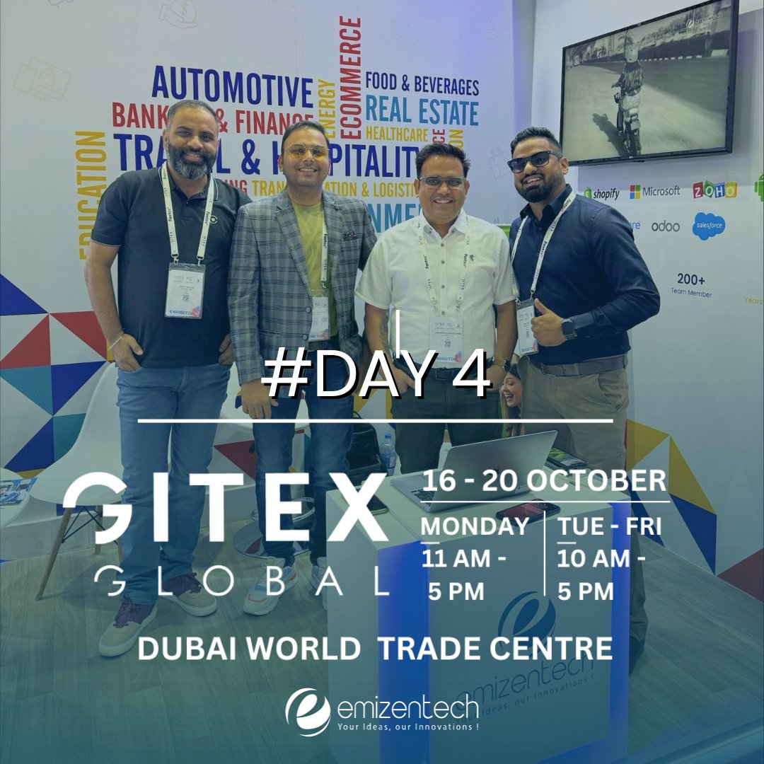 EmizenTech's tweet photo. Day 4 at #GITEXGlobal2023: We've got our game faces on and futuristic tech in hand, ready to dazzle you with what's next! 🌟🚀
Meet us at Booth No.: 𝗛𝟮𝟯-𝗔𝟬𝟱.𝟭𝟬
#Gitex2023 #ArtificialIntellingence #MachnineLearning #TechTrends #BusinessOpportunity #LetsConnect #Emizentech https://t.co/256ANUXl6t