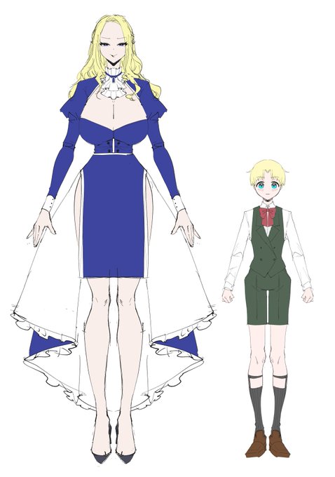 同人誌のキャラ。。。こんな感じにしようと思うよ 