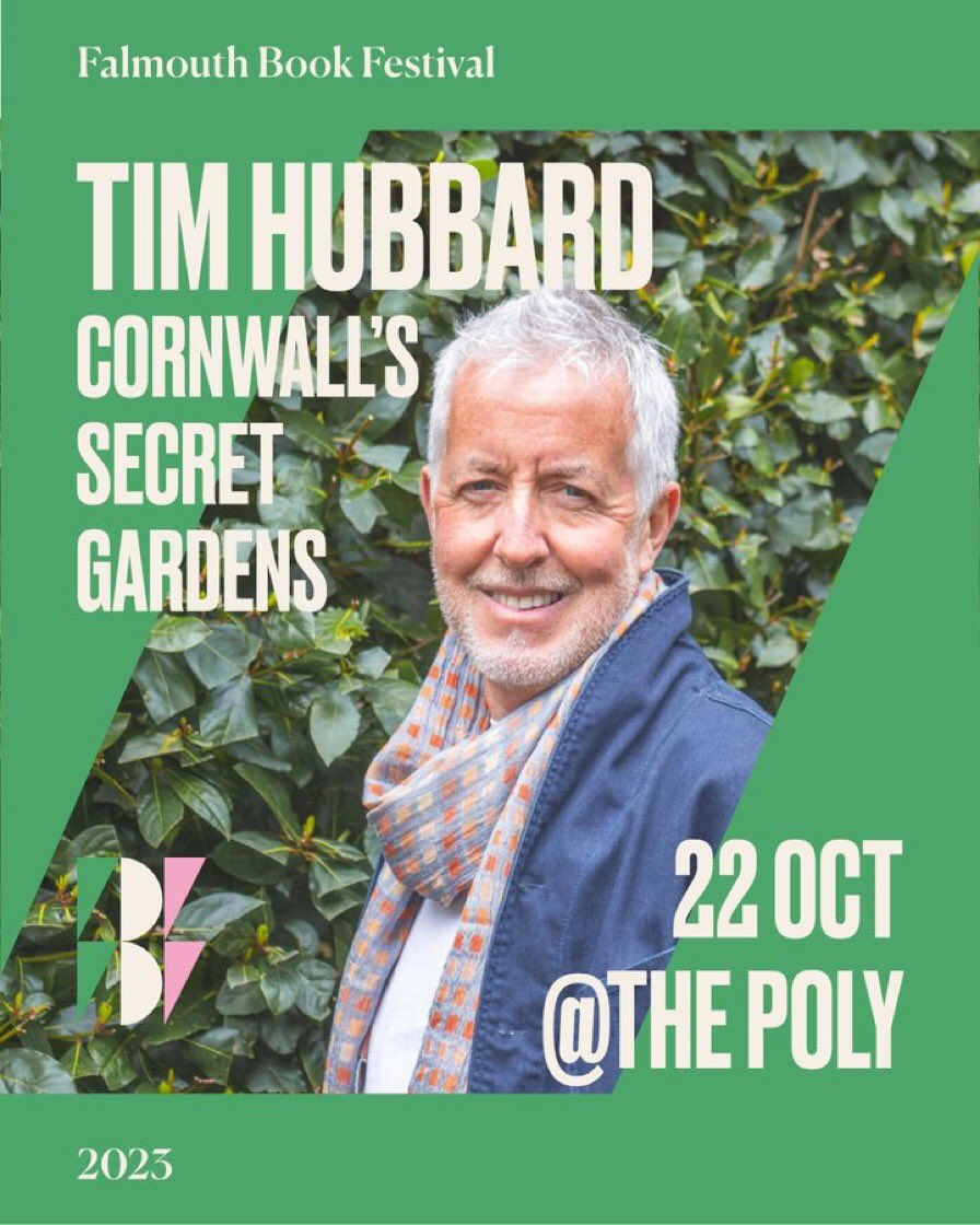 tweetTimHubbard's tweet photo. Delighted to be taking part in Falmouth Book Festival with the amazing Jacqui Owen this Sunday at noon at the Poly talking about some of the #SecretGardensOfCornwall and especially the #Falmouth ones. Do join us!
@BookFalmouth @PolyFalmouth https://t.co/apVw22rMiI