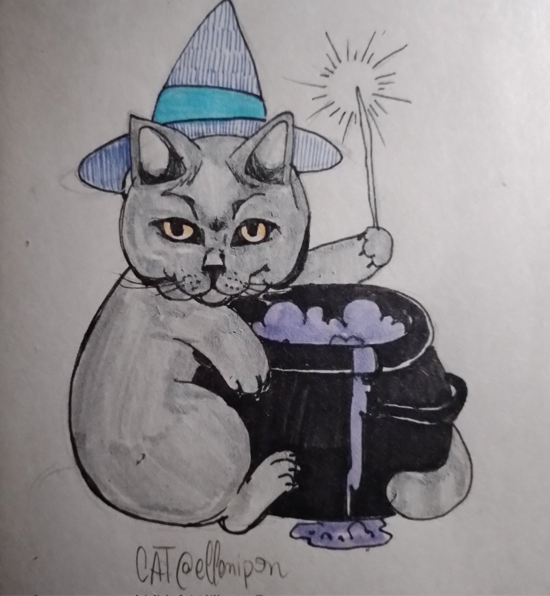 ElleNiPon's tweet photo. Dia18 - cat
Aunque este gatito está inspirado en fénix espero llegar a hacer algo mas para el 19, ojalá 🫶
#witchtober #doodle #sketch #PracticeOfTheday https://t.co/g6A8DzEPMe