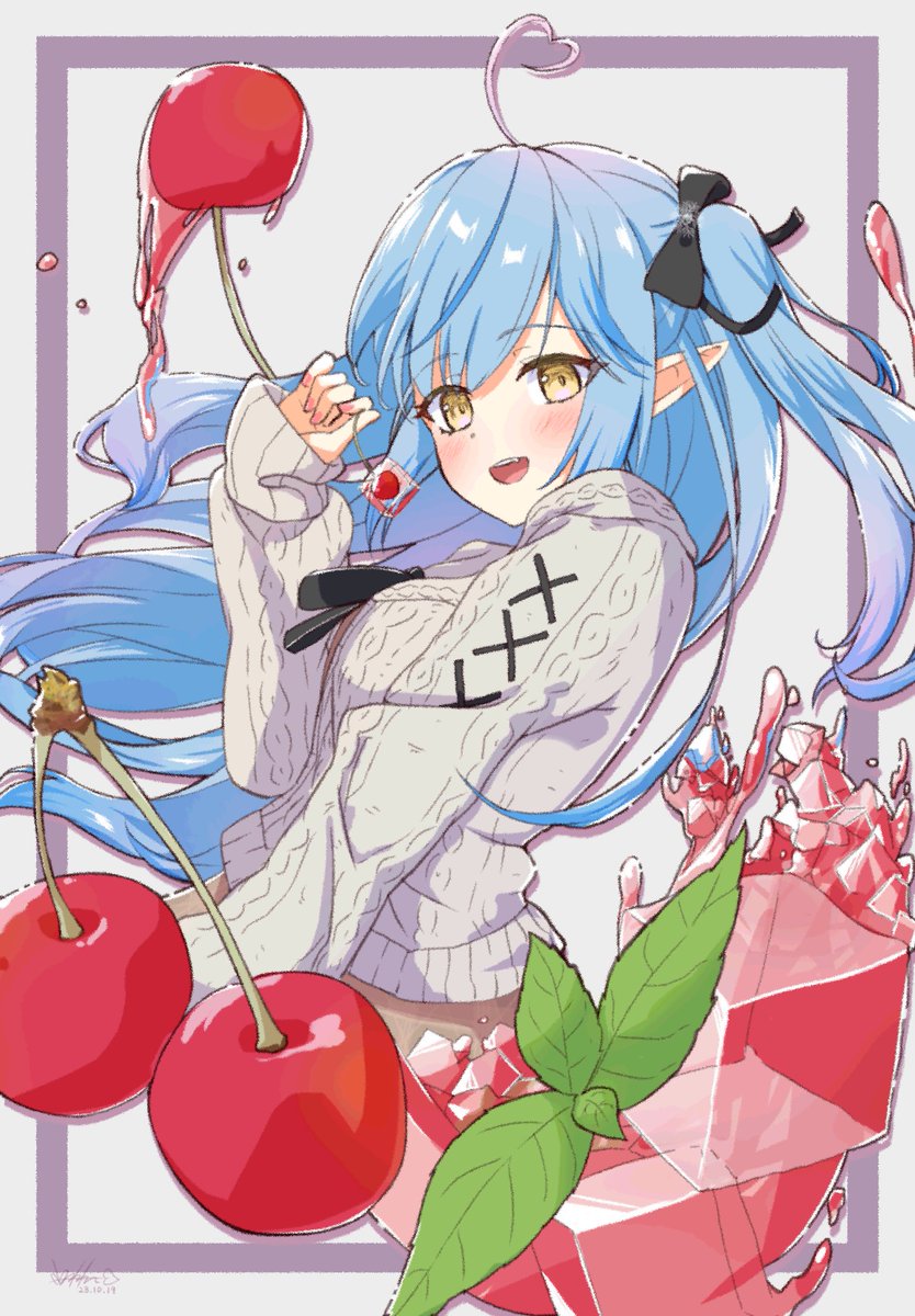 雪花ラミィ 「さくらんぼのゼリー #LamyArt 」|Babinch- @お仕事募集中のイラスト