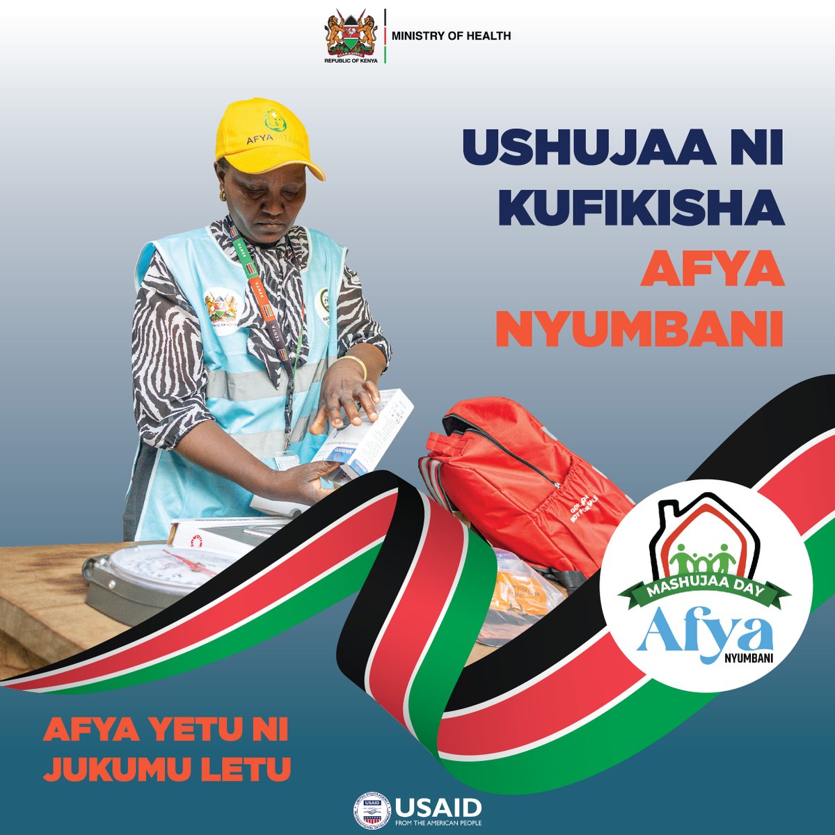 CBCC_Africa's tweet photo. #AfyaNyumbani is the way forward. Join us on #MashujaaDay as we embark on the path toward an improved healthcare system.
#AfyaYetuJukumuLetu #UHCConference
@MOH_Kenya @USAIDKenya
@MOH_DHP @CBCC_Africa
@kerichocountygv https://t.co/3r73fTJ3Ox