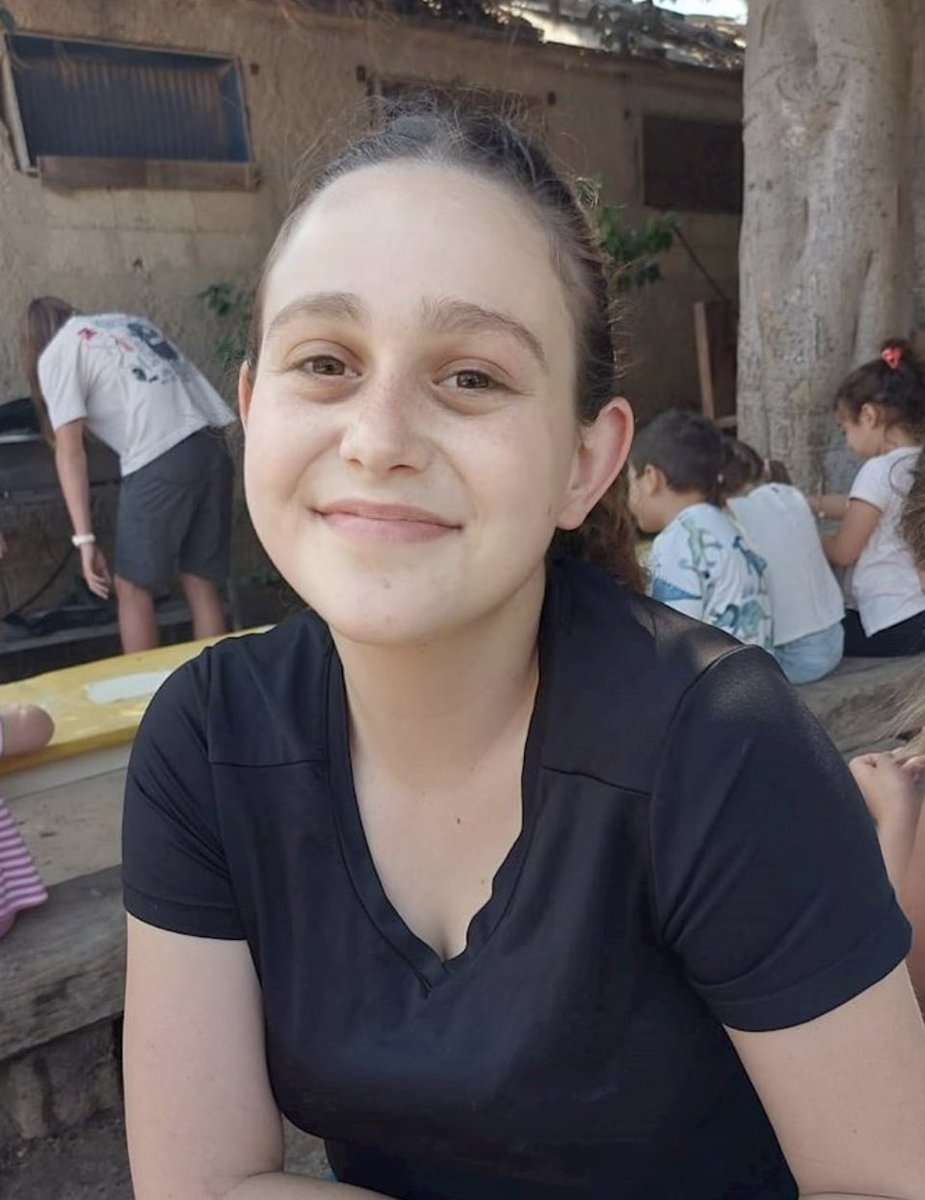 This is Maayan, my husband’s relative. Balloons from her 18th birthday still lingered at home when Hamas used a neighbour to trick their way in to kill her. They livestreamed the family for hours then took her father to Gaza covered in his child’s blood. The evil. It’s too big.