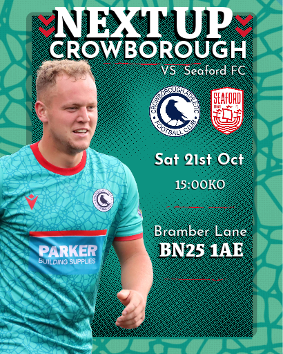 🔵Next Up🔵

We're away on Saturday for our Fixture against Seaford FC 
<a href="/seafordtownfc/">Seaford Town FC</a>

📅Sat 21st Oct 
🕒15:00KO
📍Bramber Lane, BN25 1AE
🏆Peter Bentley League Cup

#awaydays #football