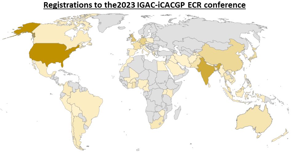 The first @IGAC_ECR online conference will bring together over 600 scientists from 65 countries, across all 6 continents. This promises a wide and diverse range of science from ECRs!
@IGACProject @FutureEarth @AtmosScience @CopernicusEU