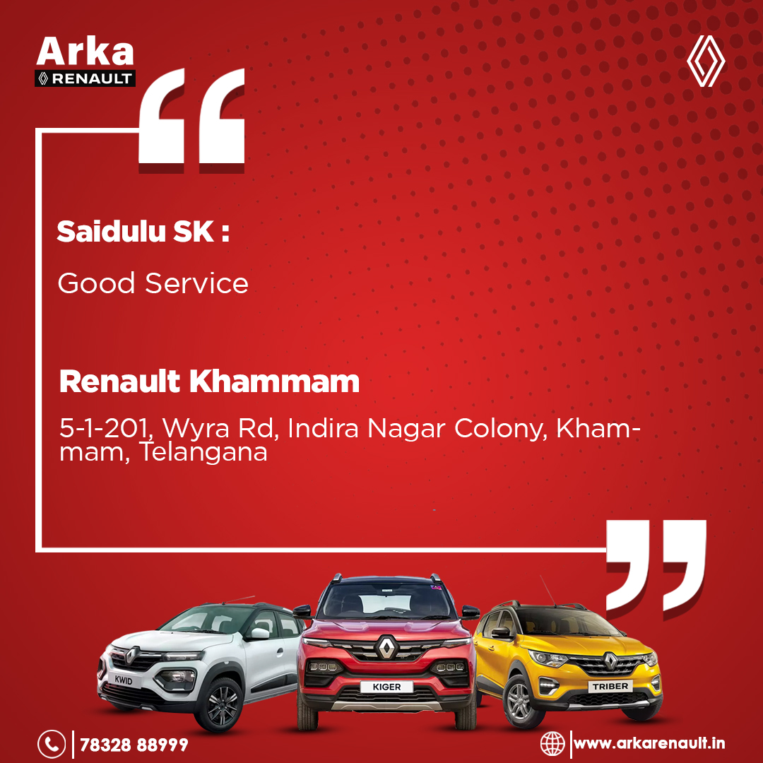 We are overjoyed to have a community of satisfied and delighted customers here at Arka Renault. Your trust what drive us to excellence in every aspect of our service.
#ArkaRenault #HappyCustomers #CustomerSatisfaction #Excellence #DreamCar #RenaultIndia #Renault #reaultcars