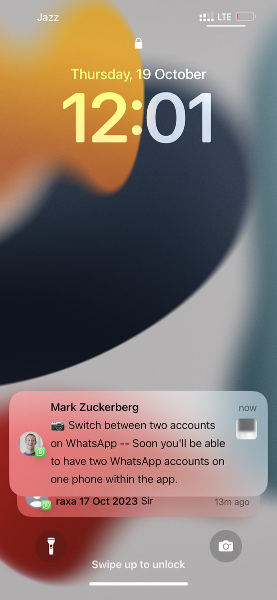 MrAltafGohar's tweet photo. Mark Zuckerberg announced that Switch between two accounts on WhatsApp -- Soon you'll be able to have two WhatsApp accounts on one phone within the app. #WhatsApp #Updates #Gaza #GazaHospital #Israel #Russia #IslamabadHighCourt https://t.co/BMF8Ds6tzn